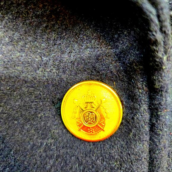 For All ManKind Womens Coat Medium Blue Double Breasted Misses Size 8 10 Jacket - Picture 4 of 8